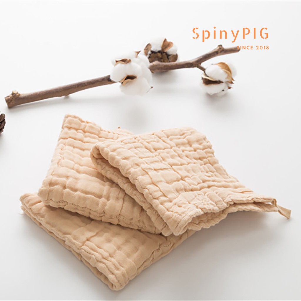 Set 3 chiếc khăn mặt xô cho bé 6 lớp 100% cotton hữu cơ tự nhiên không chất tẩy nhuộm an toàn cho bé