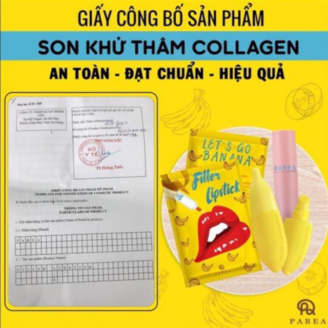 Son khử thâm môi Collagen Filler Lipstick Banana