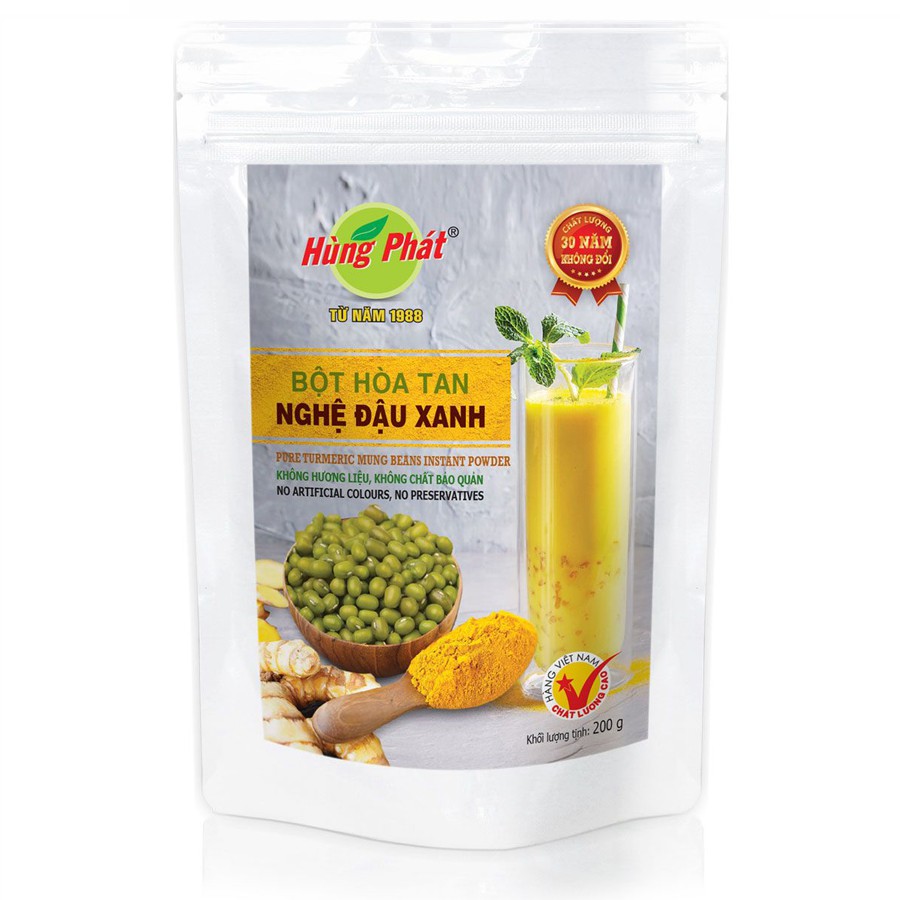 Bột Hòa Tan Nghệ Đậu Xanh - Pure Turmeric Mung Beans Instant Powder