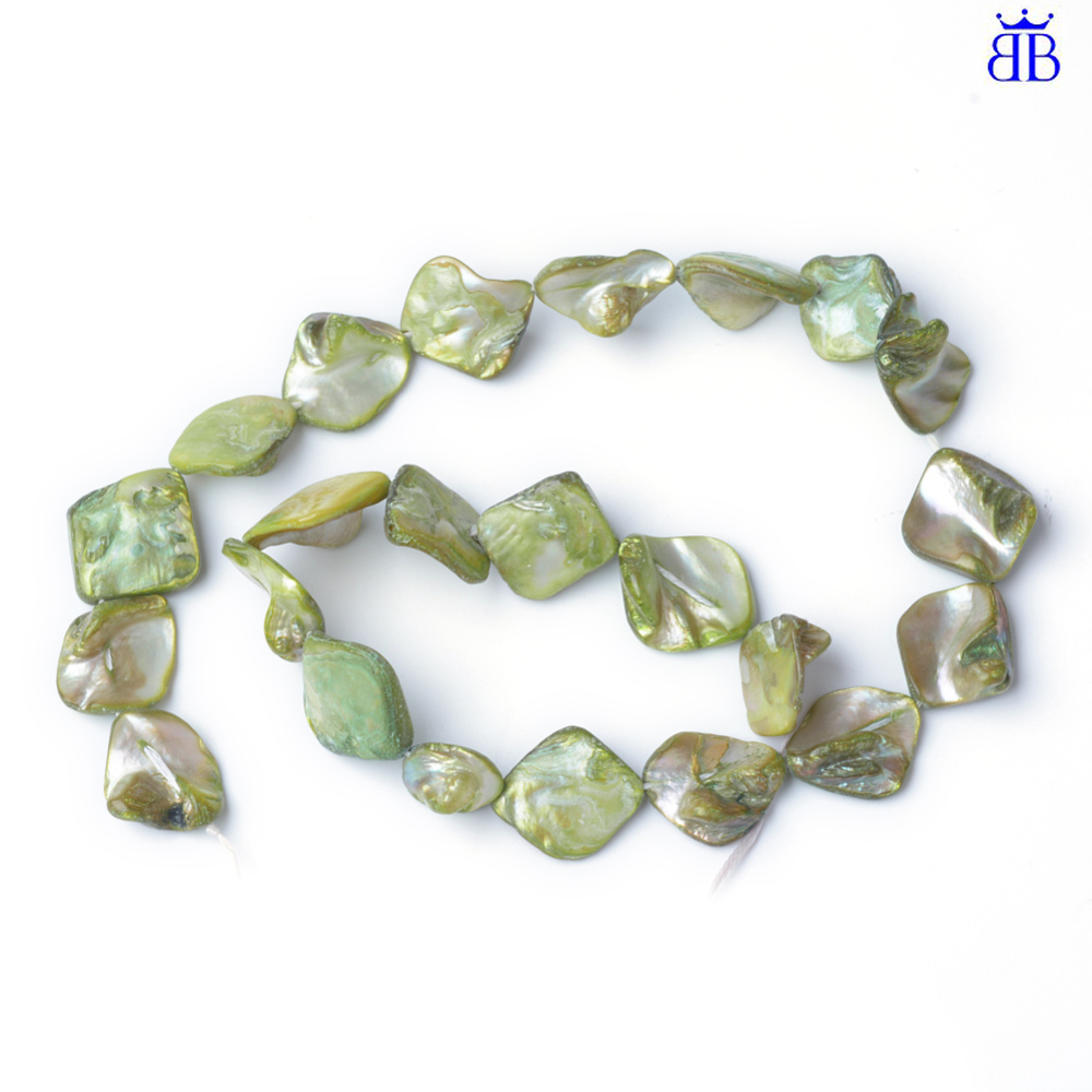 1 Cuộn Chuỗi Hạt Vỏ Sò Tự Nhiên 20x21mm 1mm