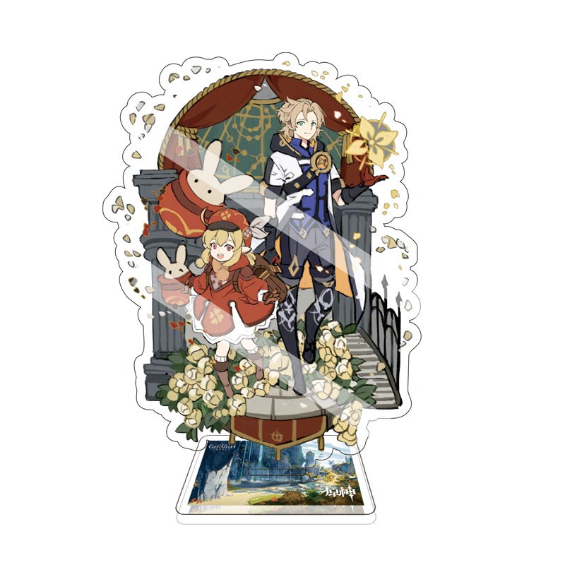 Mô hình nhân vật GENSHIN IMPACT ver ĐỒNG HÀNH standee mica acrylic anime chibi trưng bày xinh xắn