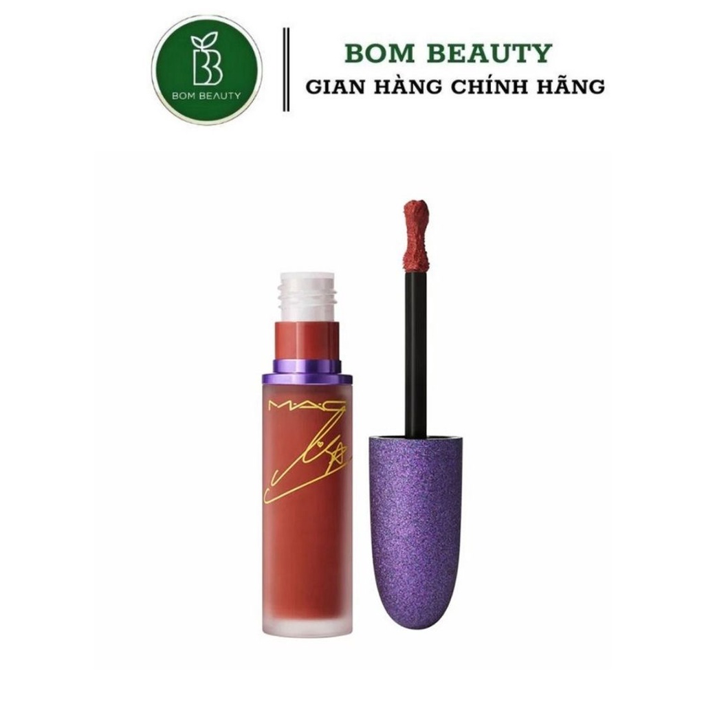 Son Kem Mac x Lisa Powder Kiss Liquid Lip Colour Màu Rhythm 'N' Roses Đỏ Đất ( Phiên Bản Giới Hạn)