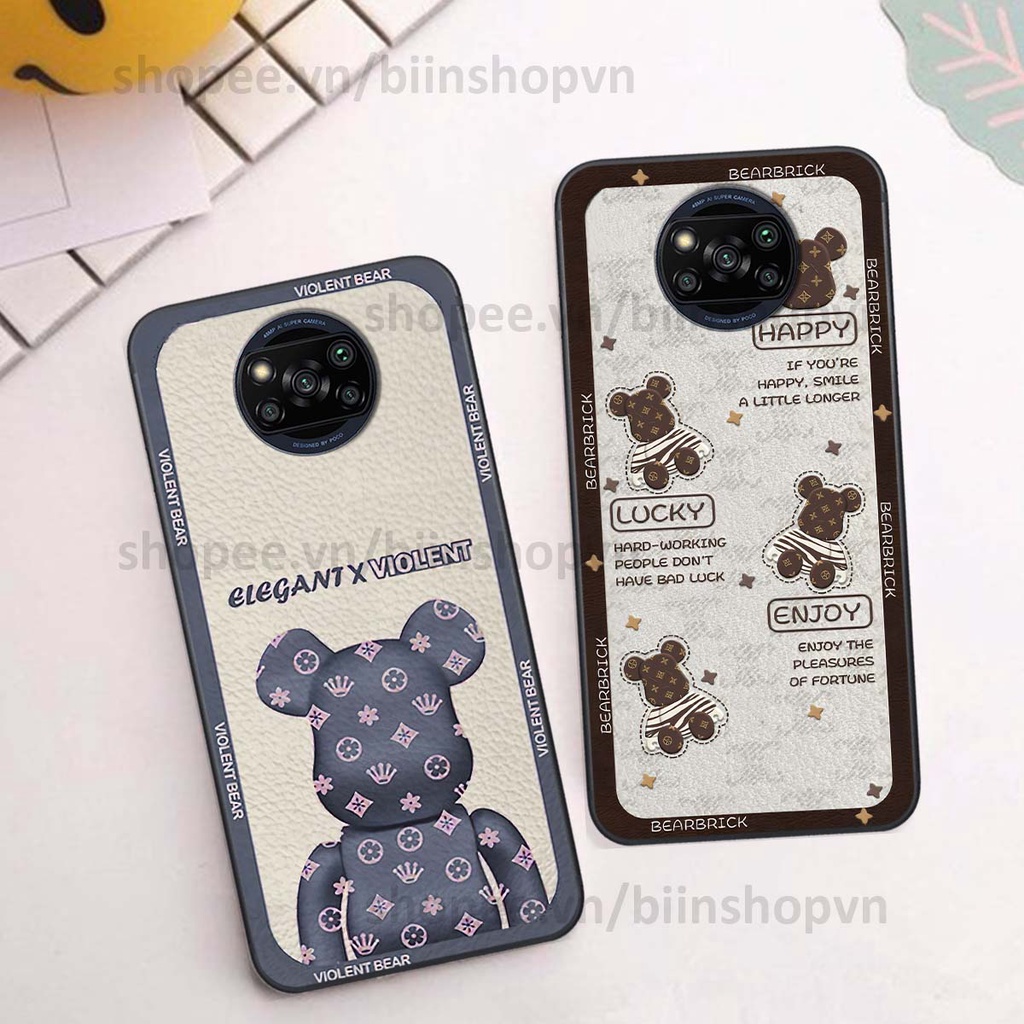 Ốp Xiaomi Poco X3 / Poco X3 Pro hình gấu bear brick đẹp độc lạ, thời trang, cá tính