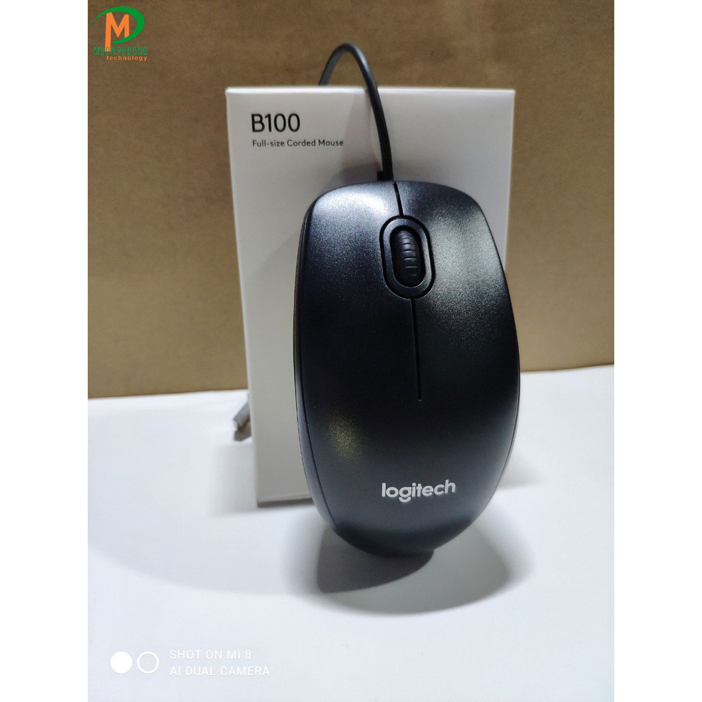 Chuột máy vi tính có dây Logitech B100 chính hãng, giá rẻ