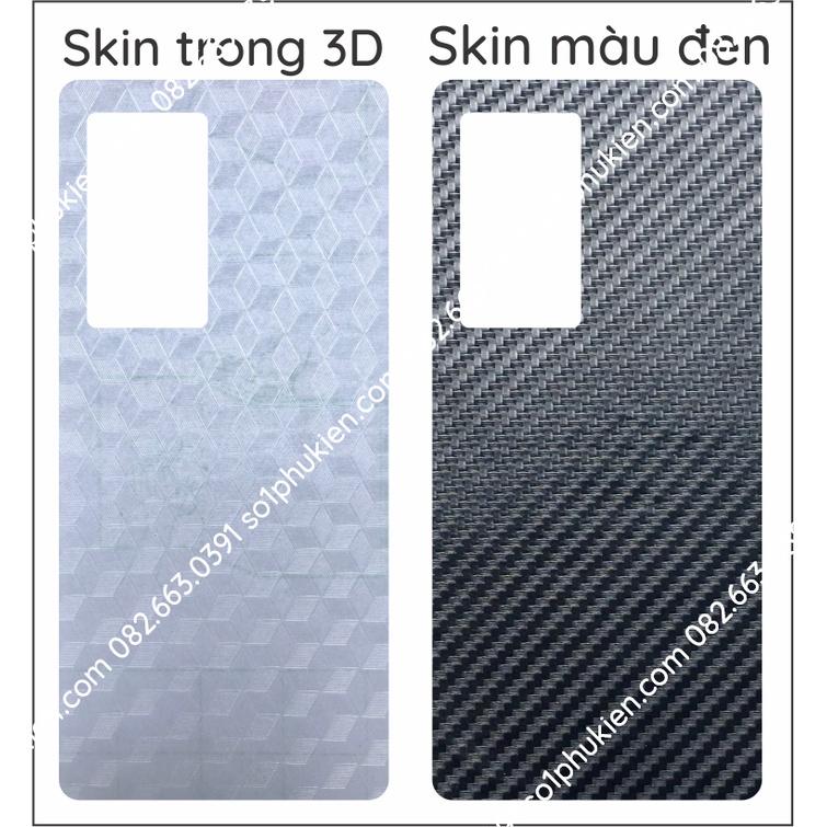 Miếng dán mặt lưng skin carbon Vivo  X70 pro 5G