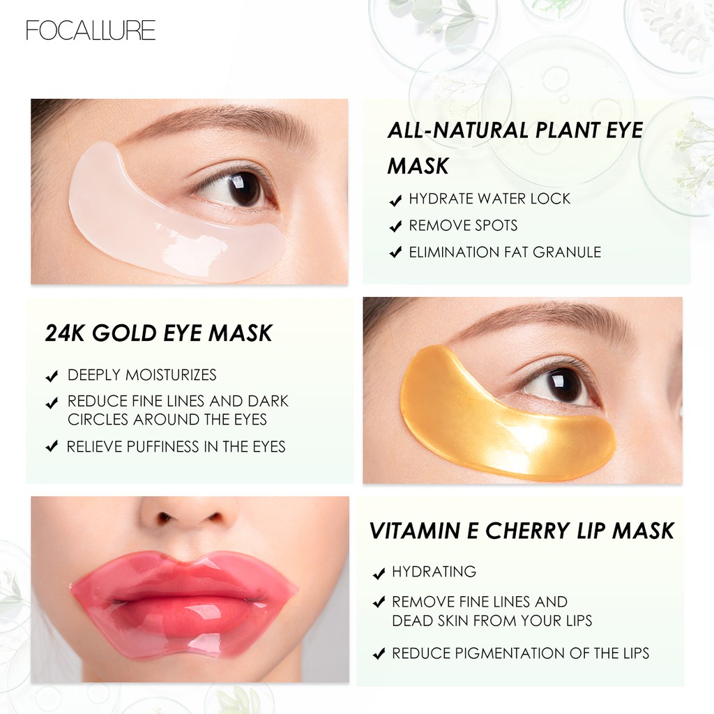 Mặt nạ môi / mặt nạ mắt Focallure giữ ẩm hiệu quả (1 cái)
