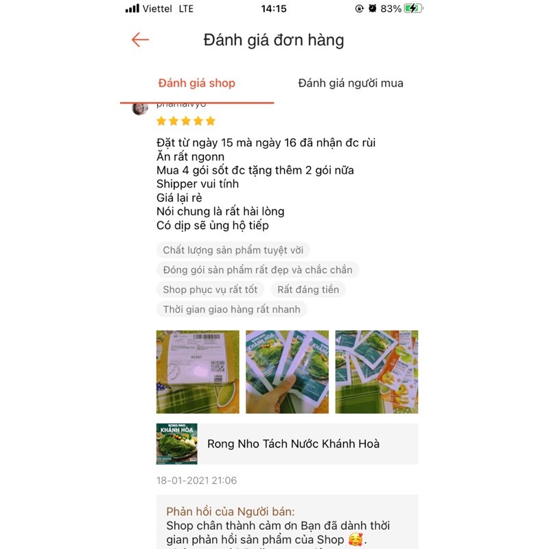 Rong Nho Tách Nước Khánh Hoà ( 1 rong tặng 1 sốt ) | BigBuy360 - bigbuy360.vn