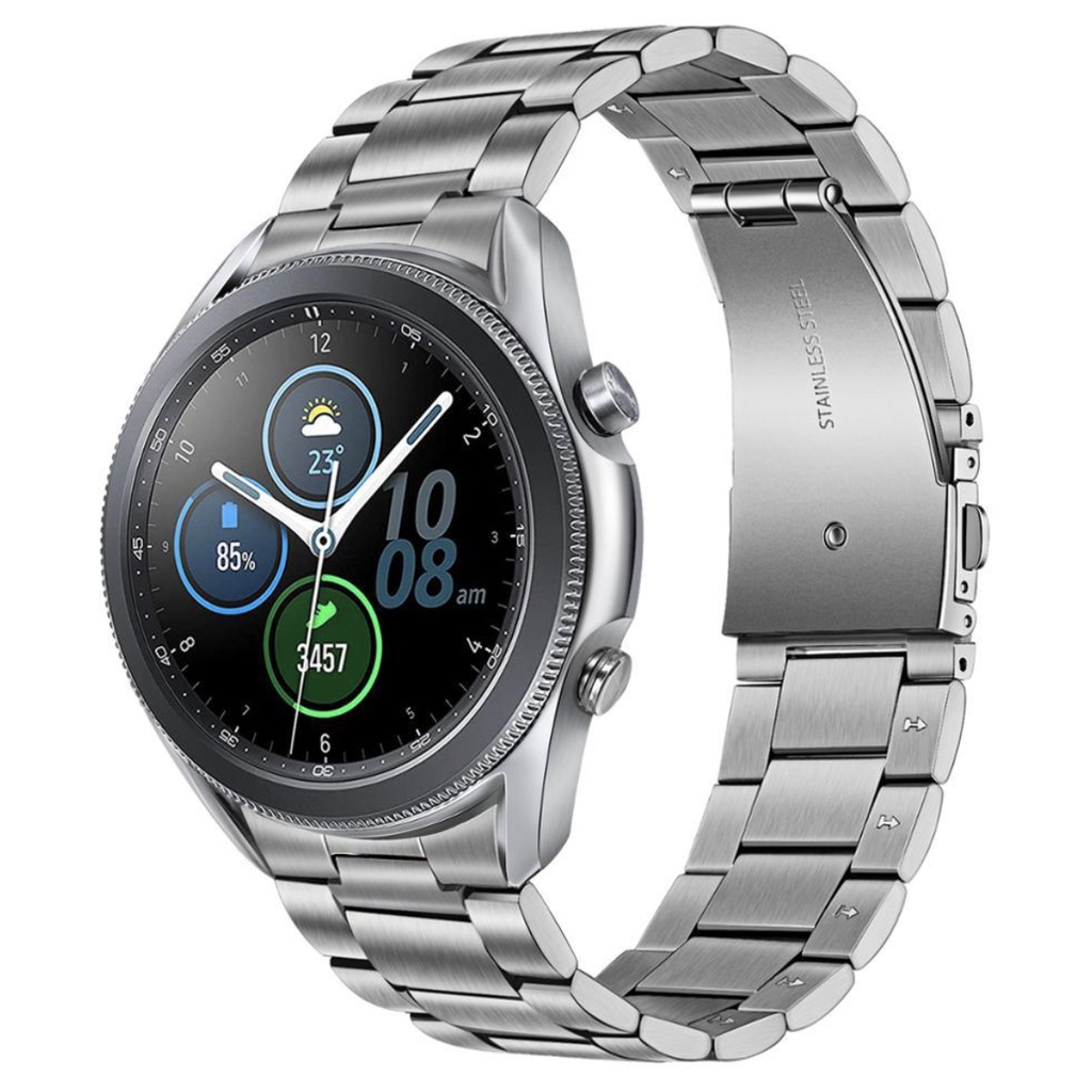 Dây thép ngàm cong chốt thông minh cho Galaxy Watch 3 45mm