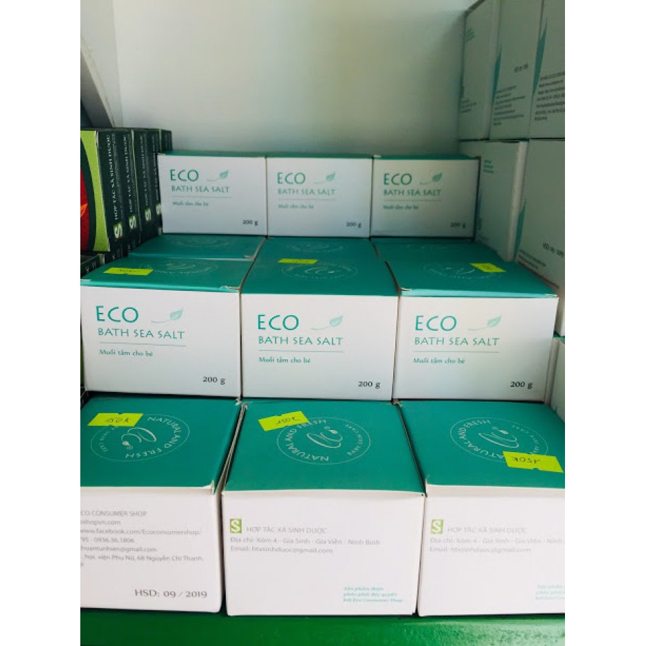 Muối Tắm Bé Eco 200g - Muối Tắm ECO 100% Thiên Nhiên Bảo Vệ Toàn Diện Cho Da Bé Yêu