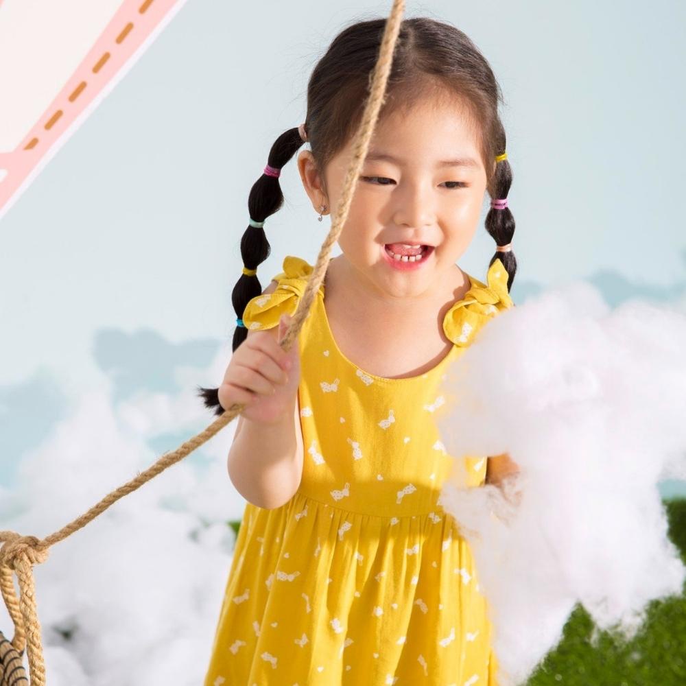 Váy ngắn tay bé gái Rabity nhiều họa tiết đáng yêu màu sắc tươi tắn cho trẻ em 91057. 91046
