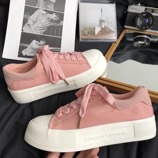 Giày thể thao nữ đế bánh mì, giày sneaker độn đế dáng basic dễ phối đồ