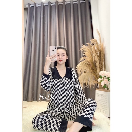 Bộ Pijama Cổ Bèo Cao cấp [ Ảnh + ViDEO Thật)]