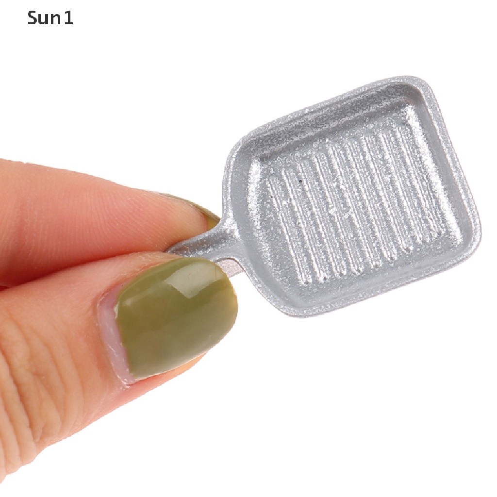 Set 4 mô hình chảo nấu ăn mini tỉ lệ 1:12 cho nhà búp bê