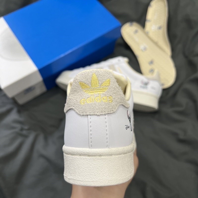 | CÓ SẴN - ẢNH THẬT |Giày thể thao adidas superstar sò disney trắng sọc nỉ bản mới 2022