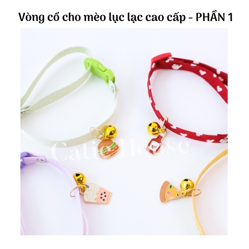 [Giao ngay HOẢ TỐC] Vòng cổ cho mèo lục lạc cao cấp (PHẦN 1) - Vòng cổ chó mèo xinh xắn có charm nhiều mẫu