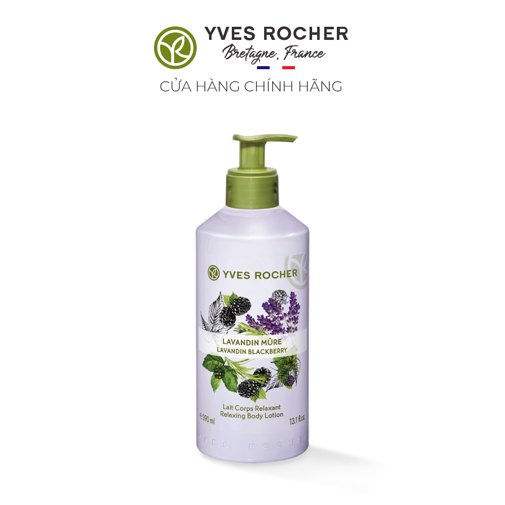 [Mã FMCGMALL - 8% đơn 250K] Sữa Dưỡng Thể Yves Rocher Relaxing Body Lotion Lavandin Blackberry 390ml