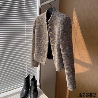 Áo dạ cổ trụ A7382