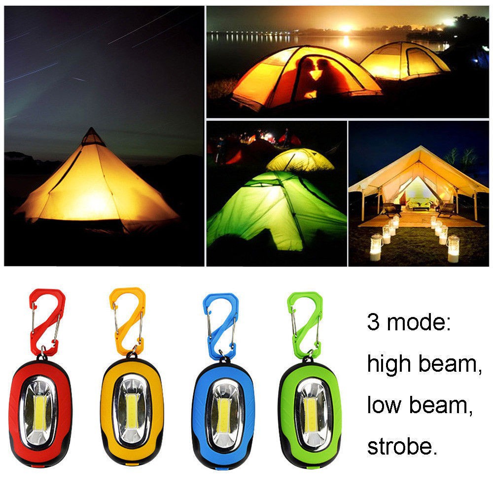 Móc khoá đèn pin mini treo lều cắm trại
