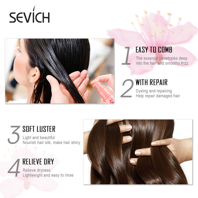 Mặt Nạ Tóc Sevich Chiết Xuất Hoa Anh Đào Nuôi Dưỡng Tóc Không Cần Làm Sạch 30ml
