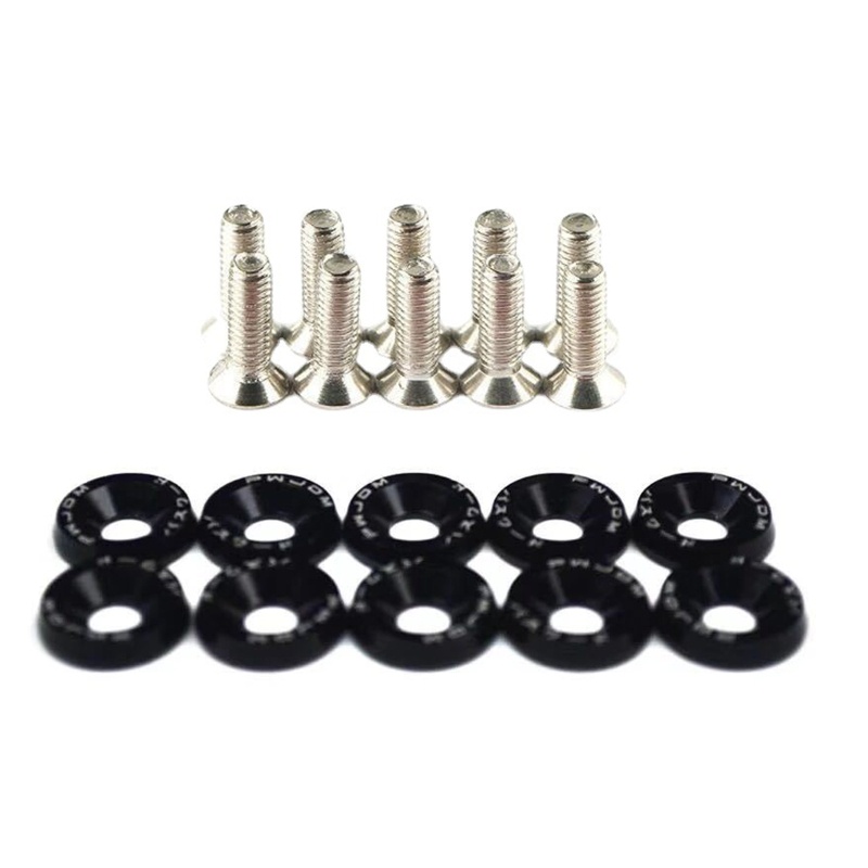 Set 10 Tấm Chắn Bằng Nhôm Cao Cấp Cho Động Cơ Xe Ô Tô Fender M6 T6 Grade CNC