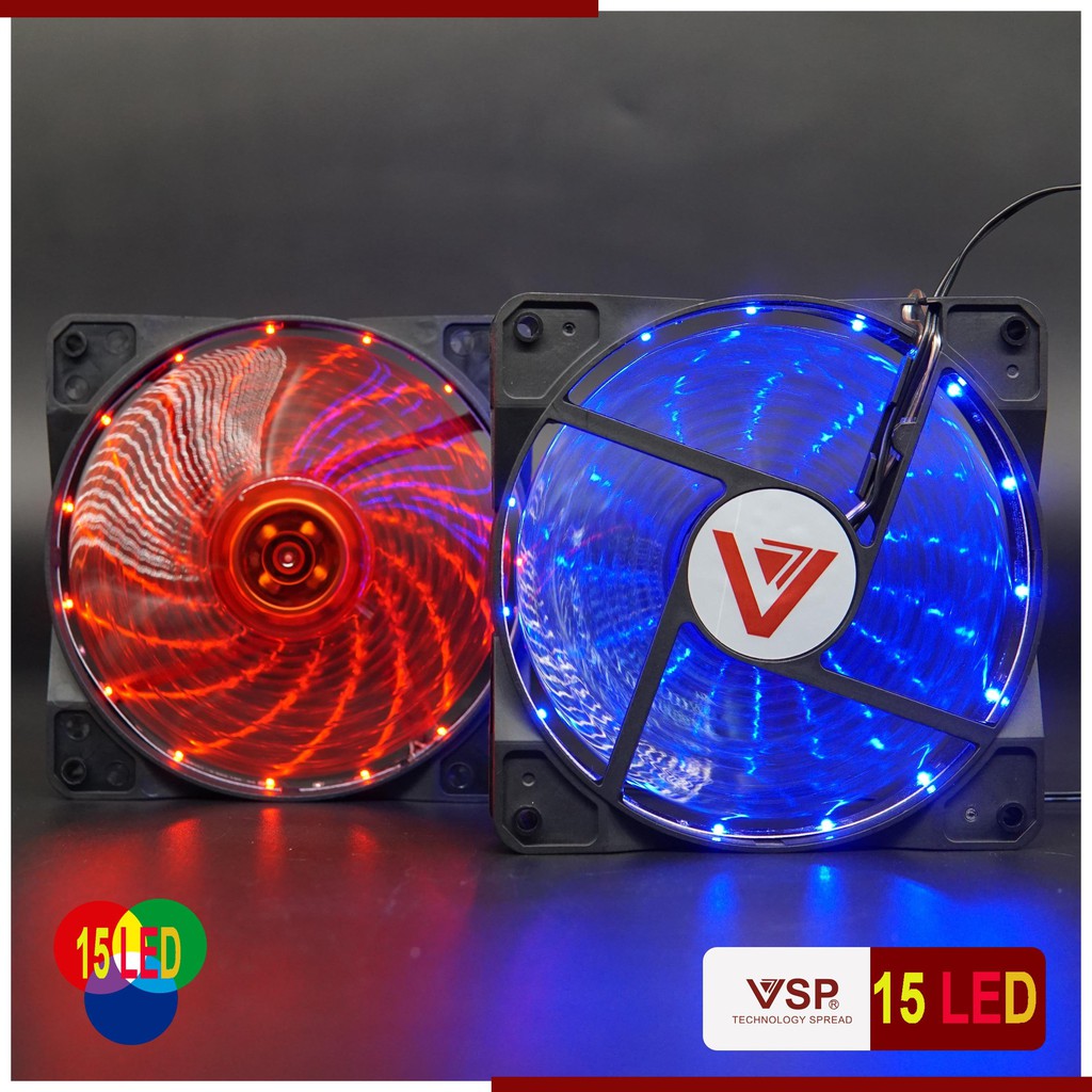 [Chính hãng] Quạt tản nhiệt máy tính - Fan Case làm Mát và Đẹp Cho Vỏ Máy Tính VSP LED RGB 8cm 12cm