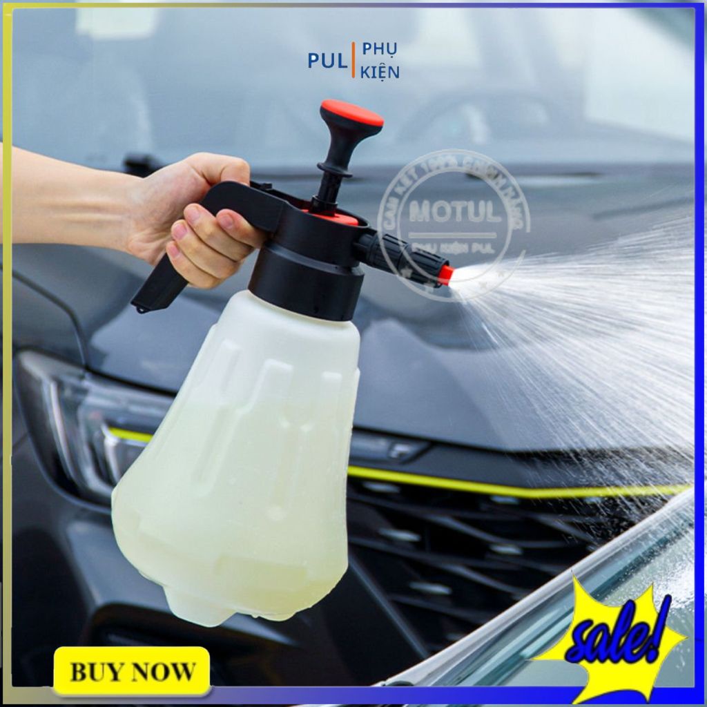 Bình xịt bọt tuyết 2 lít và nước rửa xe BZ vệ sinh xe máy xe ô tô, bình nước tưới cây cầm tay tiện lợi