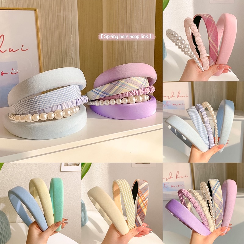 Băng Đô Cài Tóc Đính Ngọc Trai Dễ Thương Cho Bé Gái