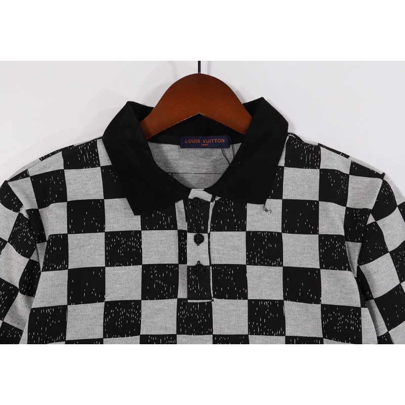 Áo Thun POLO Ngắn Tay Họa Tiết Sọc Caro Thời Trang Dành Cho Cả Nam Và Nữ