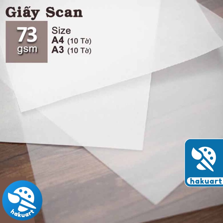 Giấy vẽ Scan Dày GATEWAY 73gsm (tracing paper) - Họa Cụ Hakuart