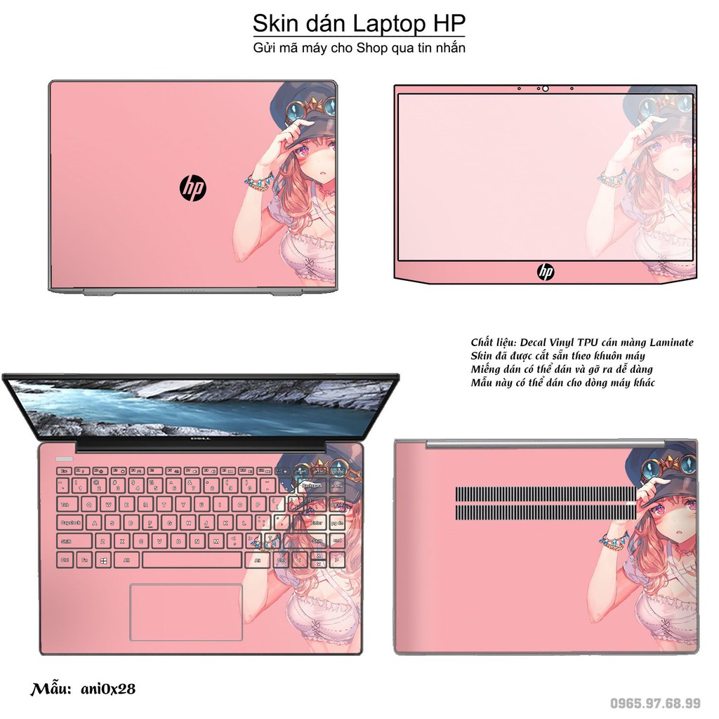 Skin dán Laptop HP in hình Anime image (inbox mã máy cho Shop)