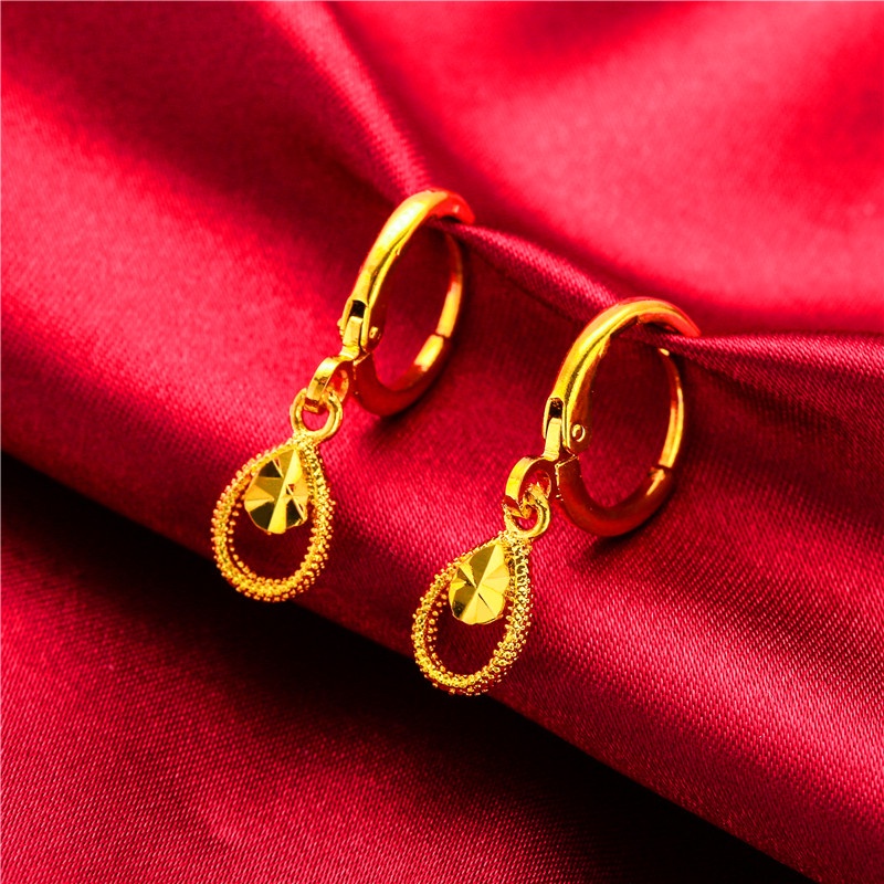 Hoa Tai Mạ Vàng 24K Hình Hoa Phong Cách Mới