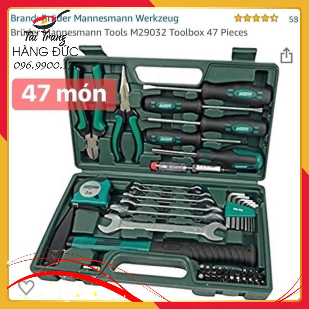 Bộ dụng cụ sửa chữa Mannesmann 47 món - Hàng Đức - TÀI TRANG HÀNG ĐỨC