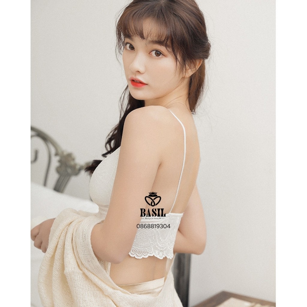 Áo lót ren Basil SS02 nữ cup tam giác không gọng mút mỏng chất mềm