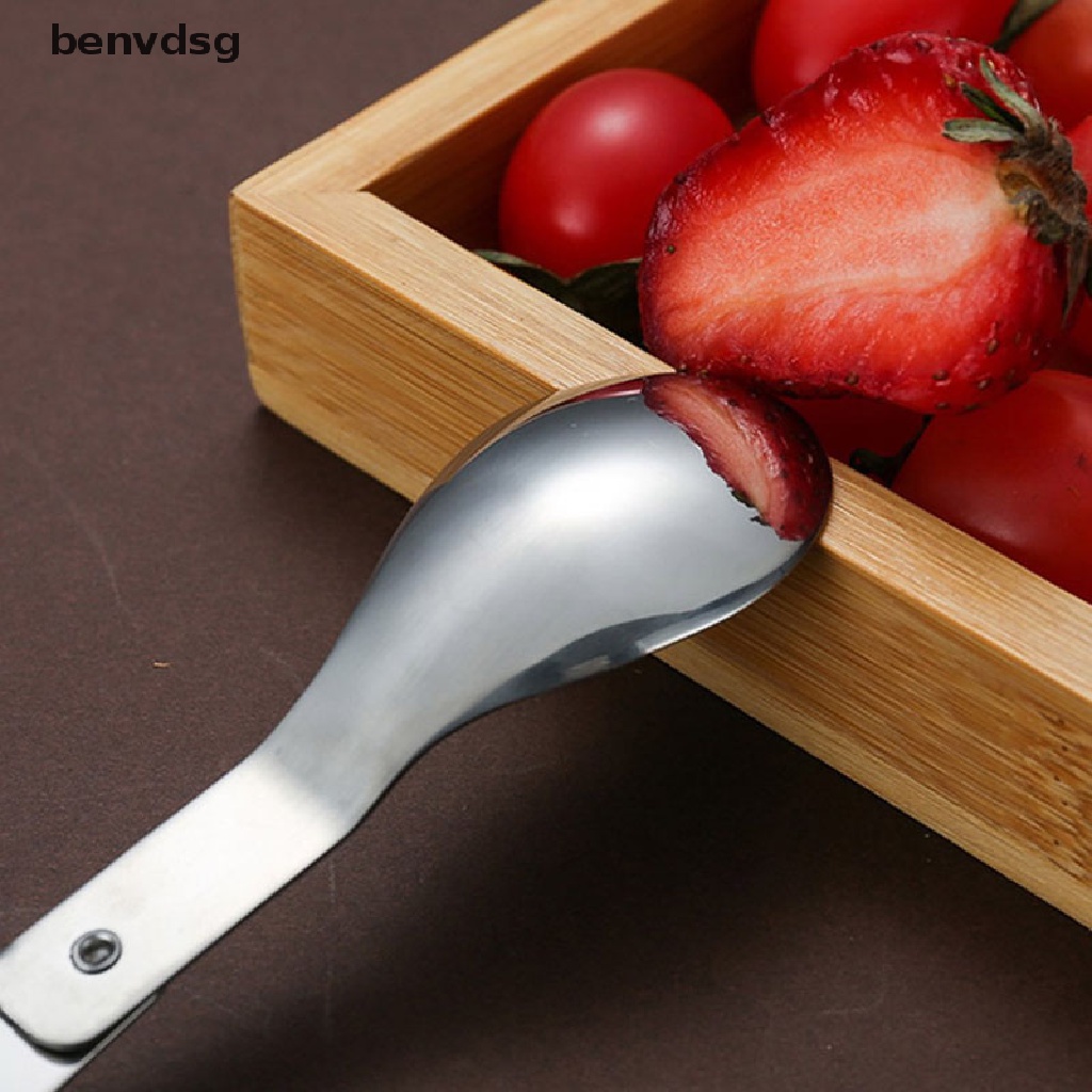 Muỗng/Nĩa gấp bằng thép không gỉ tiện dụng cho cắm trại/đi du lịch