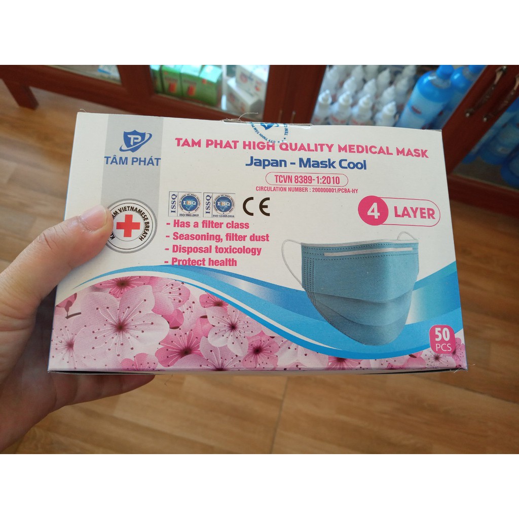 [Sỉ - Lẻ] Khẩu Trang Y Tế Tâm Phát Pharma 4 Lớp Dày Dặn, Kháng Khuẩn, Chống Bụi (Sẵn 4 màu: Xanh - Trắng) | BigBuy360 - bigbuy360.vn