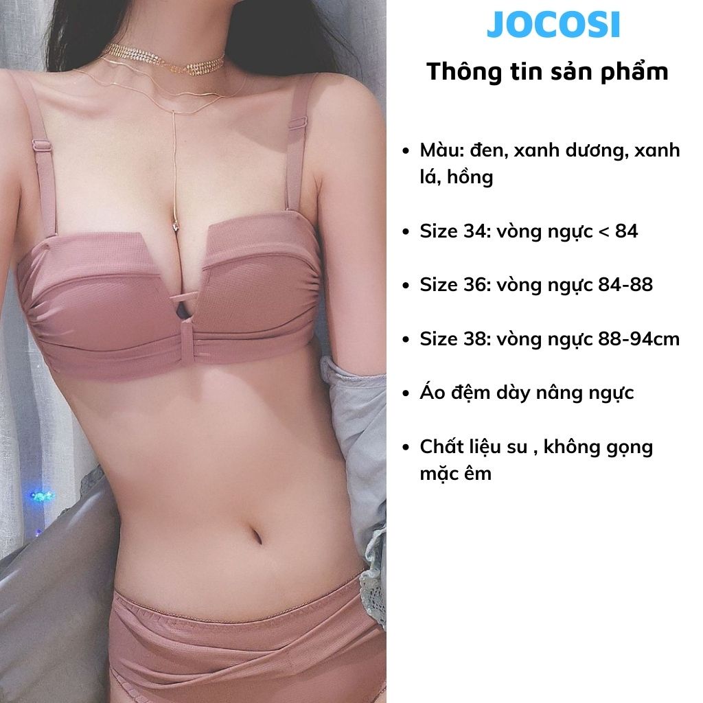 Áo ngực nữ su không gọng, áo lót không gọng nâng ngực tạo khe JOCOSI A590