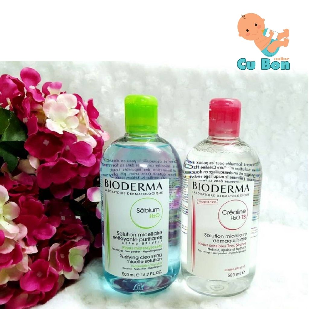 Nước tẩy trang Bioderma Crealine H2O 500ml của Pháp