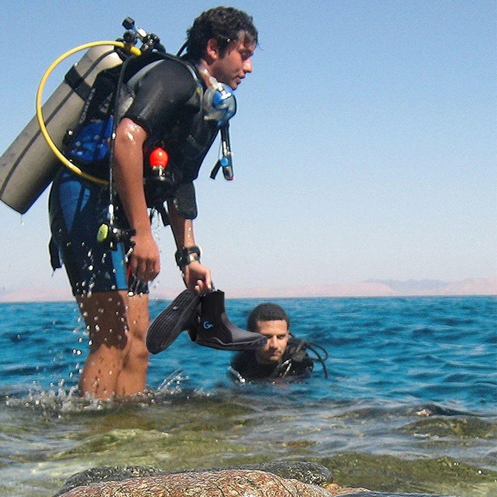 Giày Bốt Đi Biển / Lặn Giữ Ấm Chống Trượt Chất Liệu Cao Su Tổng Hợp