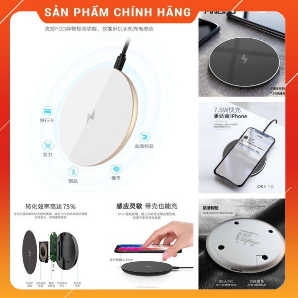 [HÀNG HOT]Đế Sạc Nhanh Không Dây Pingao G75 Cao cấp - Tiện Dụng Cho IPhone X / XS Max XR 8 Plus / Samsung