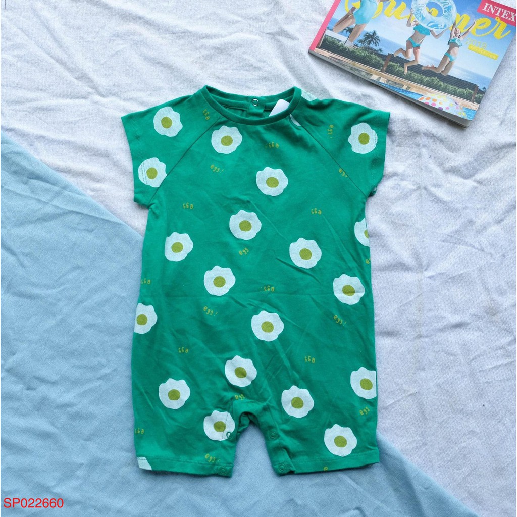 Bộ thun cotton cổ tròn ngắn tay in hình hoạt hình thời trang cho các bé 0-5 tuổi