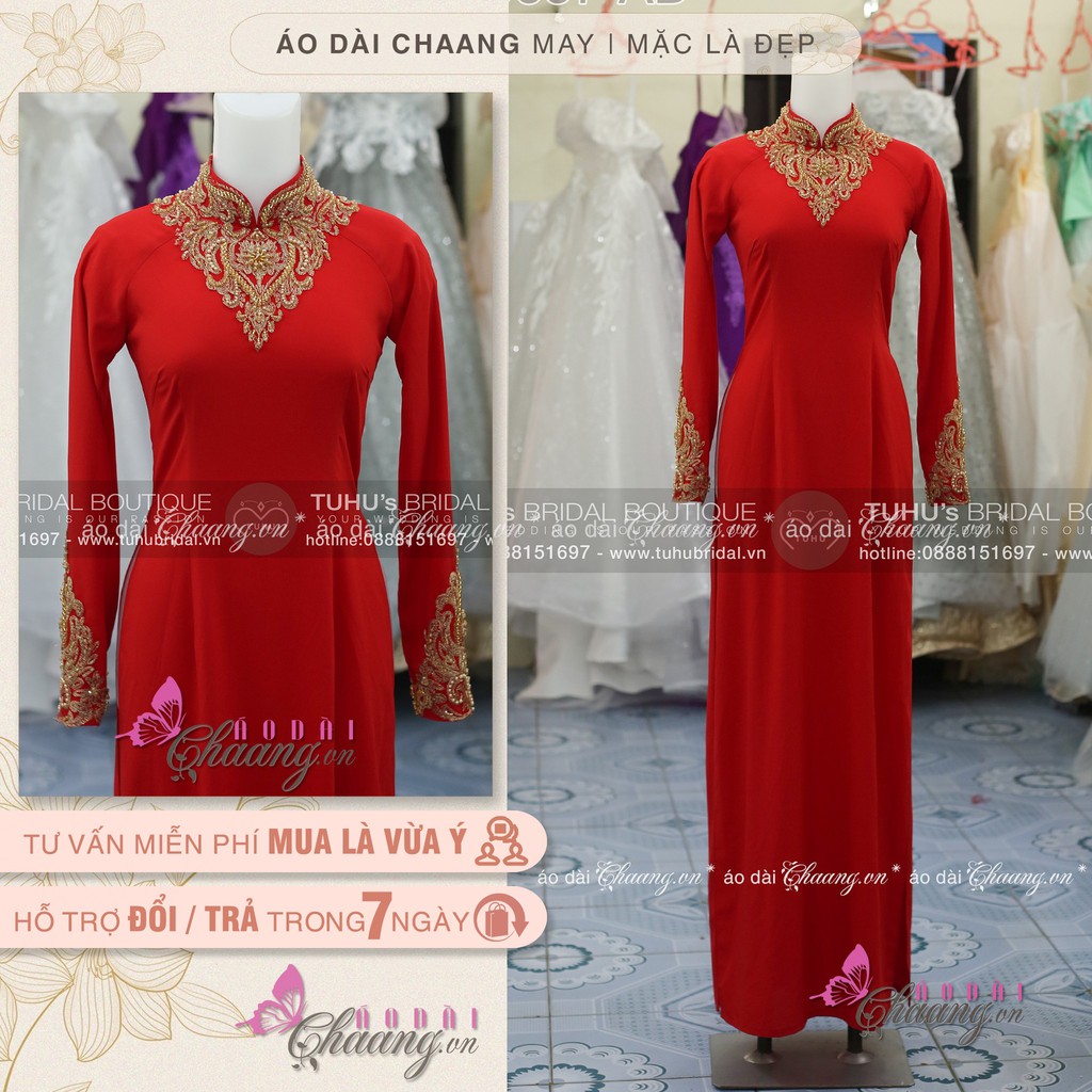 Áo dài ren FREESHIP Áo dài trắng ren đồng đính pha lê [ao dai nu dep]