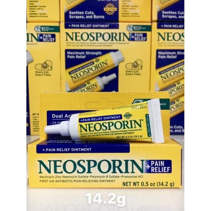 Kem bôi vết thương Neosporin + pain 14,2g