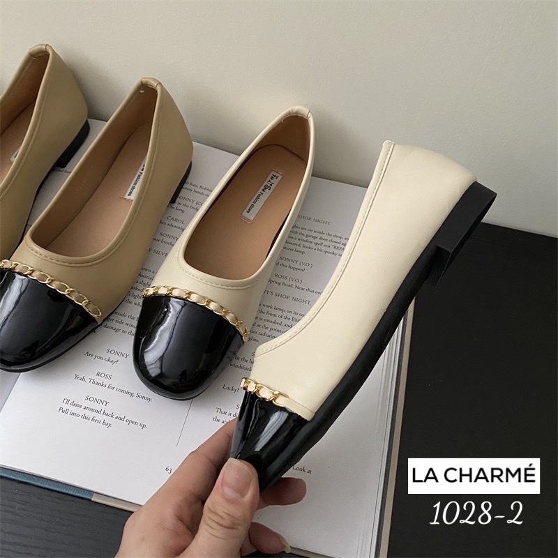 Giày mũi đen quai xích KOREAN G1028-2