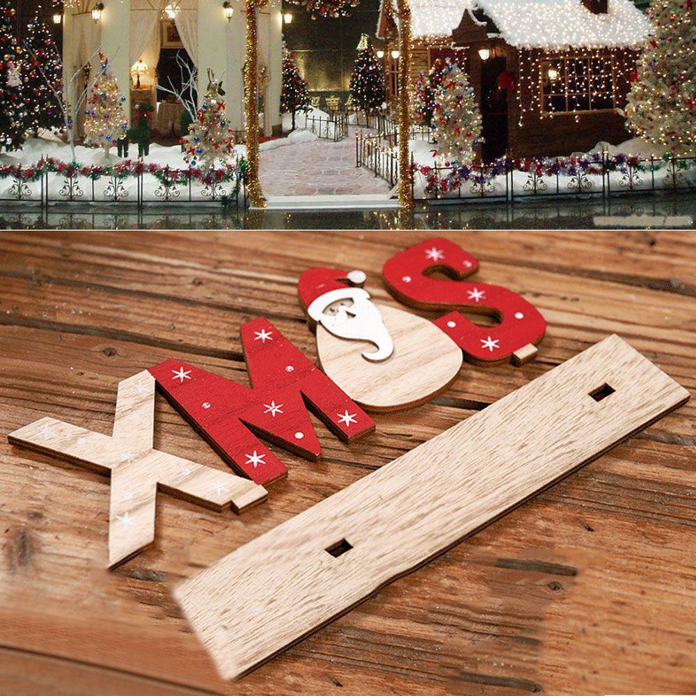 CONOPERY Đồ Trang Trí Giáng Sinh Bằng Gỗ Hình Ông Già Nô En, Người Tuyết