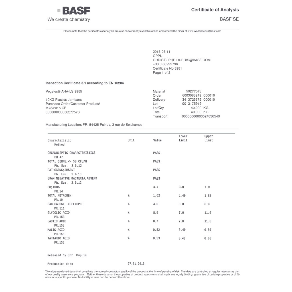 Dung dịch AHA Hỗn hợp 10ml