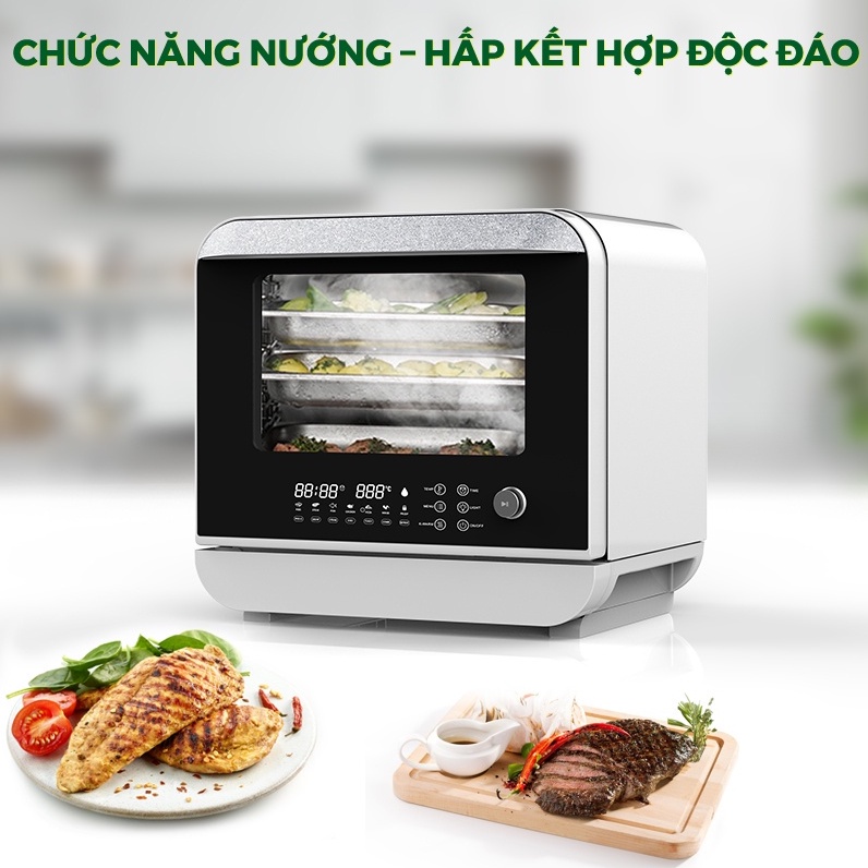 Nồi chiên hơi nước Dreamer DKA-SAF118W 18 lít với 14 chức năng nấu kết hợp, bảo hành 12 tháng