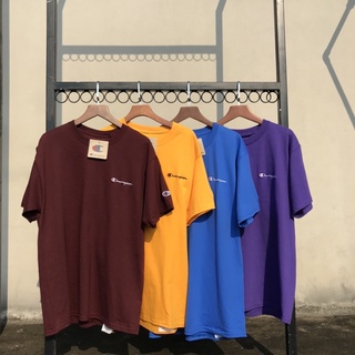 Áo thun Champion thêu tagless mini logo authentic