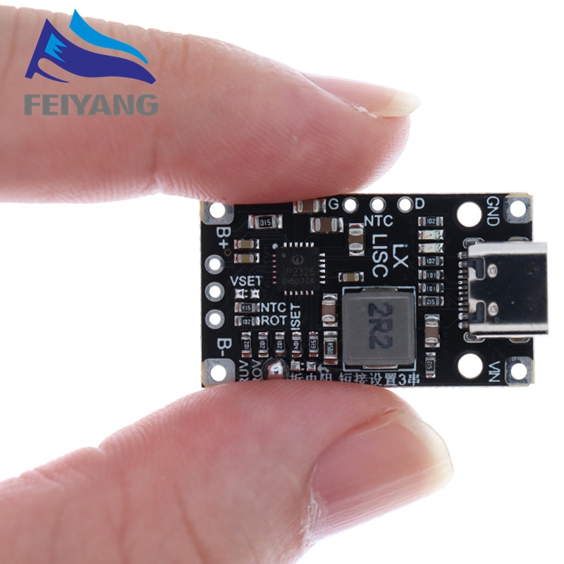 Mô Đun Tăng Áp Pin Lithium Type-C USB 2 / 3S BMS 15W 8.4V 12.6V 1.5A Kèm Phụ Kiện