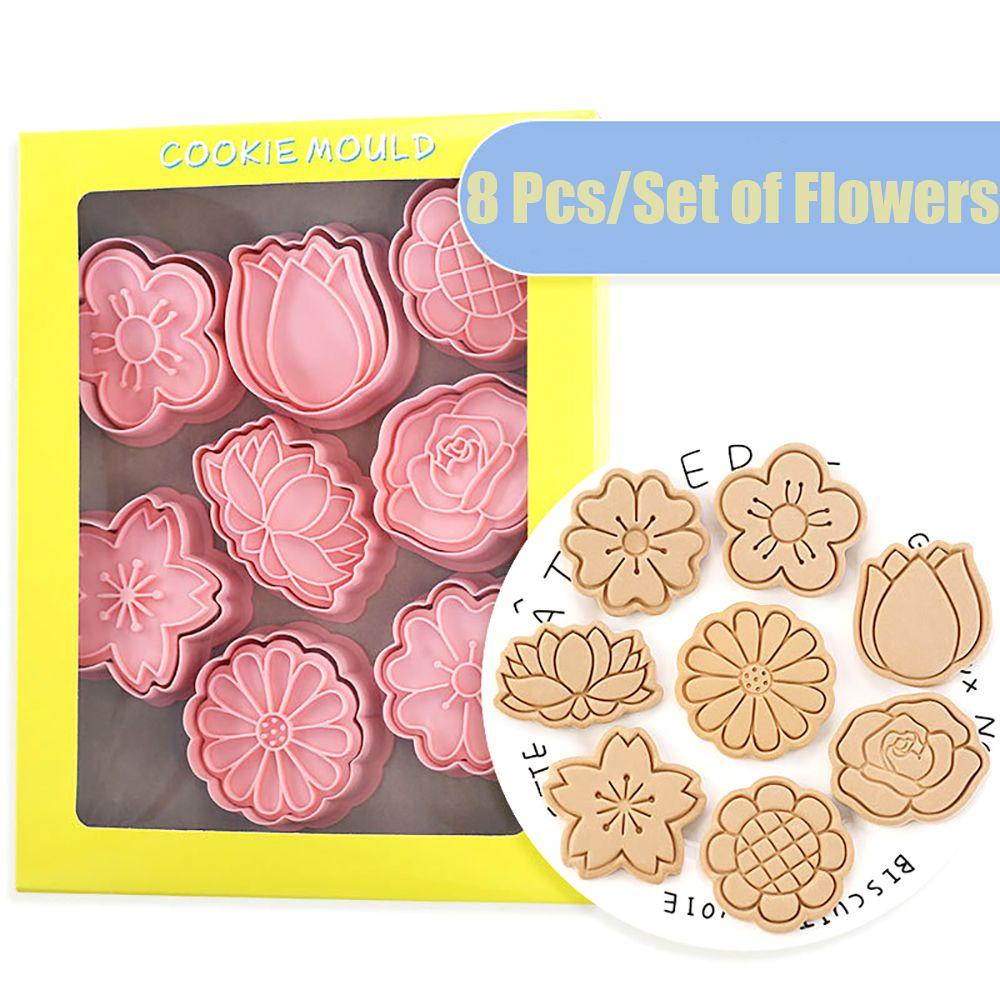 Set 8 Khuôn Làm Bánh Quy DIY Tiện Dụng