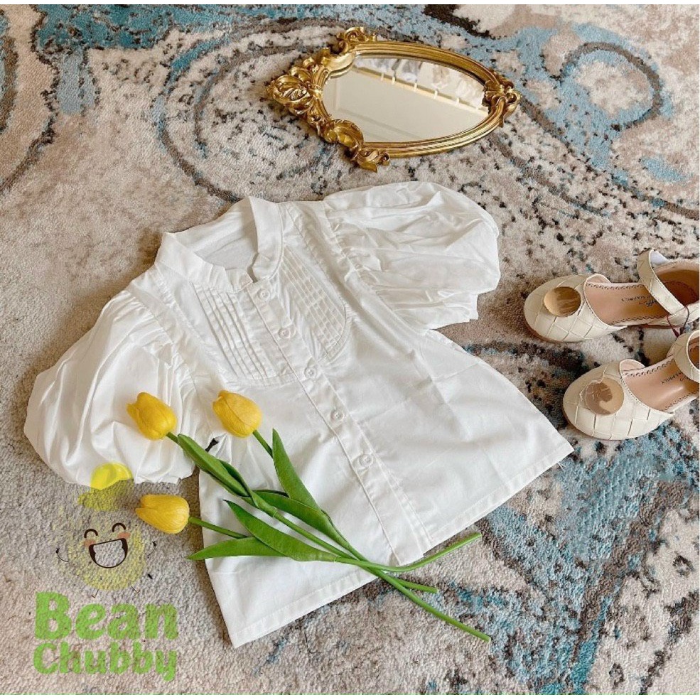 Áo Sơ Mi Tay Bồng Bé Gái 12kg-14kg